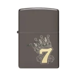 Zippo Lucky 7 Gambling Design Lighter, Laser Two-Tone Black Ice (48913) thumbnail