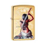 Zippo Mazzi Dragon Warrior Design High Polish Brass Windproof Lighter (29668) thumbnail