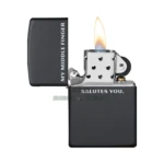Zippo "My Middle Finger Salutes You" Windproof Lighter, Black Matte (29867) thumbnail
