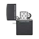 Zippo "My Middle Finger Salutes You" Windproof Lighter, Black Matte (29867) thumbnail