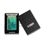 Zippo Mountain Design Windproof Lighter, High Polish Teal (49461) thumbnail