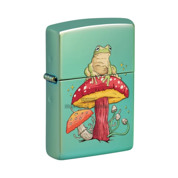 Zippo Mystical Frog Design Windproof Lighter, High Polish Green (48973)