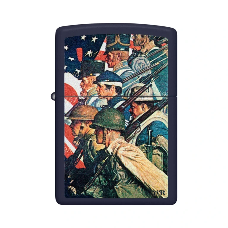 Open Zippo 48698 lighter showing the windproof chimney and brushed metal insert