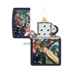 Zippo Norman Rockwell A Pictorial History of the U.S. Army Color Image Lighter, Navy Matte (48698) thumbnail