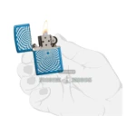 Zippo Minimalism Optical Squares Design Lighter, Cerulean (29427) thumbnail