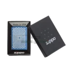 Zippo Minimalism Optical Squares Design Lighter, Cerulean (29427) thumbnail