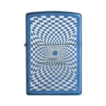 Zippo Minimalism Optical Squares Design Lighter, Cerulean (29427) thumbnail