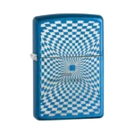 Zippo Minimalism Optical Squares Design Lighter, Cerulean (29427) thumbnail