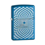 Zippo Minimalism Optical Squares Design Lighter, Cerulean (29427) thumbnail
