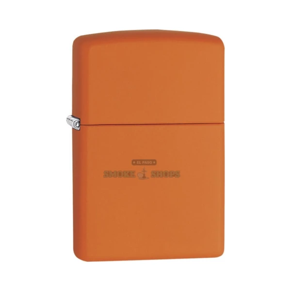 Zippo Orange Matte 231 windproof lighter standing closed at El Paso Smoke Shops