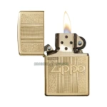 Zippo and Pattern Design Lighter, High Polish Brass (29677) in El Paso thumbnail