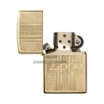 Zippo and Pattern Design Lighter, High Polish Brass (29677) in El Paso thumbnail