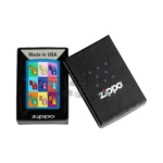 Zippo Pop Art Zippo Design Lighter, Color Image, Sky Blue Matte thumbnail