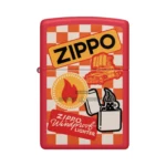 Zippo Retro Zippo Design Color Image Red Matte Windproof Lighter (48998) thumbnail