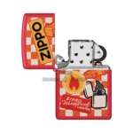 Zippo Retro Zippo Design Color Image Red Matte Windproof Lighter (48998) thumbnail