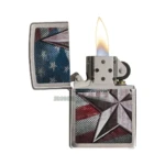 Zippo Retro Star Lighter, Brushed Chrome in El Paso thumbnail