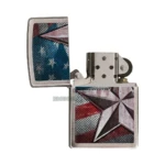 Zippo Retro Star Lighter, Brushed Chrome in El Paso thumbnail
