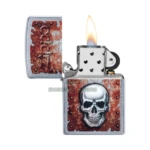 Zippo Rusted Skull Design Lighter, Street Chrome (29870) in El Paso thumbnail