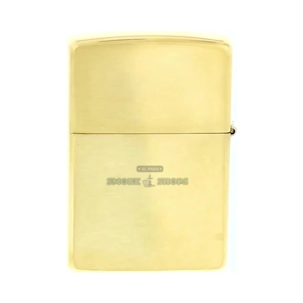 Zippo 29878 Rust Patina lighter open with the lid up, showing the Brushed Brass case and windproof insert