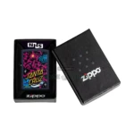 Zippo Santa Cruz Skateboards Space Dot Design Navy Matte Windproof Lighter (48414) thumbnail