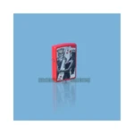 Zippo Skull King Queen Beauty Design Lighter, Red Matte (48624) thumbnail