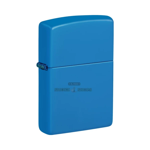 Zippo Classic Sky Blue Matte windproof lighter model 48628, closed front view