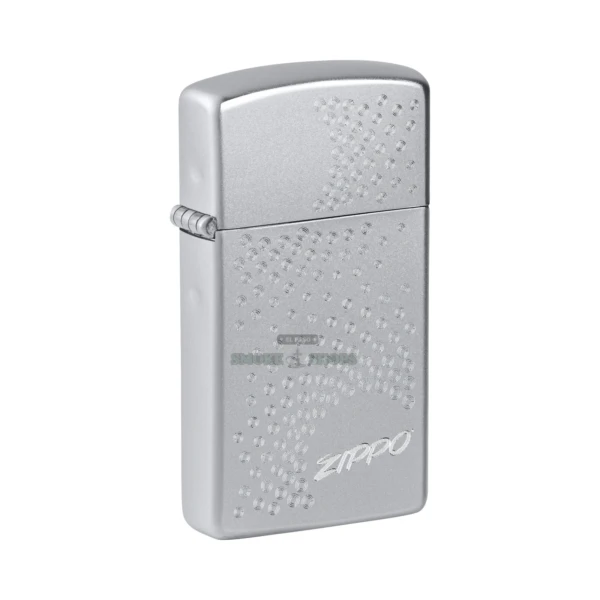Zippo Slim High Polish Brass windproof lighter model 1654B with a mirror-finish solid brass case, lid closed
