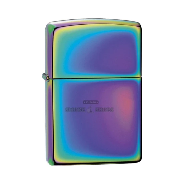 Zippo Spectrum Multi Color windproof lighter model 151 with prismatic rainbow finish, closed