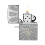 Zippo Star Design Lighter, Brushed Chrome Auto Two-Tone (48657) thumbnail