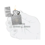 Zippo Star Design Lighter, Brushed Chrome Auto Two-Tone (48657) thumbnail