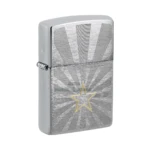 Zippo Star Design Lighter, Brushed Chrome Auto Two-Tone (48657) thumbnail