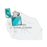 Zippo Teal Windy Design Lighter, High Polish Teal (48457) in El Paso thumbnail