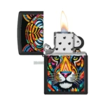 Zippo Tiger Stripes Design Lighter, Black Matte in El Paso thumbnail