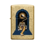 Zippo Tiger Tattoo Design Windproof Lighter, Tumbled Brass (48613) thumbnail