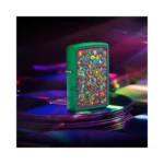Zippo Trippy Design Grass Green Matte Windproof Lighter (48957) thumbnail