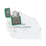 Zippo Trippy Design Grass Green Matte Windproof Lighter (48957) thumbnail