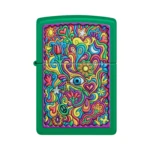 Zippo Trippy Design Grass Green Matte Windproof Lighter (48957) thumbnail