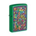 Zippo Trippy Design Grass Green Matte Windproof Lighter (48957) thumbnail