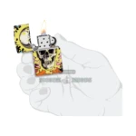 Zippo Trippy Skull Design Glow in the Dark 540 Color Lighter (48640) thumbnail
