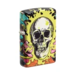 Zippo Trippy Skull Design Glow in the Dark 540 Color Lighter (48640) thumbnail