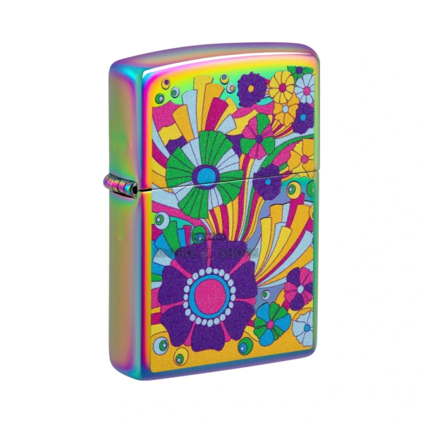 Zippo Vintage Flowers Design Lighter, Multi-Color Color Image (48997)