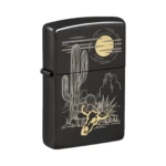Zippo Western Design Laser Two-Tone Lighter, High Polish Black (48968) thumbnail