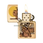 Zippo Wild West Skeleton Design Lighter, Brushed Brass (48519) in El Paso thumbnail