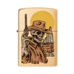Zippo Wild West Skeleton Design Lighter, Brushed Brass (48519) in El Paso thumbnail