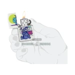 Zippo Wild West Skeleton (Cowboy Skull) Design Lighter, White Matte (48502) thumbnail