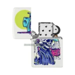 Zippo Wild West Skeleton (Cowboy Skull) Design Lighter, White Matte (48502) thumbnail