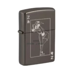 Zippo Windy Playing Card Design Lighter, Black Ice (Laser Engrave) thumbnail