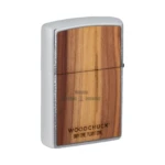 Zippo Woodchuck USA Cedar Emblem Lighter, Brushed Chrome (29900) thumbnail