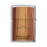 Zippo Woodchuck USA Cedar Emblem Lighter, Brushed Chrome (29900) thumbnail