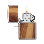 Zippo Woodchuck USA Cedar Emblem Lighter, Brushed Chrome (29900) thumbnail